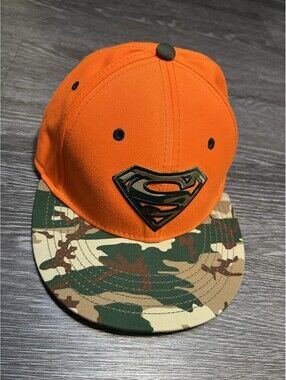 Under Armour Superman DC Comics Camo Hat Mens M Orange Cap